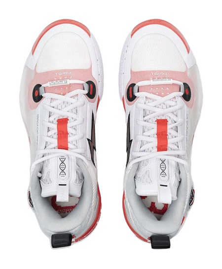 Li Ning Way Of Wade 10 Low Cushioning, Wear Resistant Low top Basketball Shoes Mens White Red  vjsneaker.com