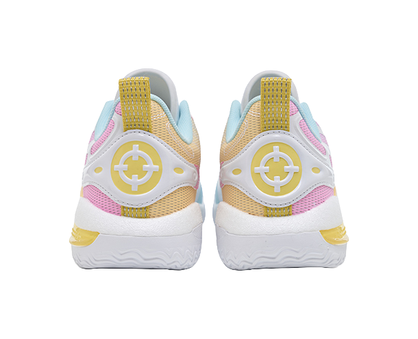 Rigorer Reeves second-generation AR2 ice cream is comfortable, versatile, trendy, anti slip, shock-absorbing, wear-resistant, low top basketball shoe powder, white and yellow children's style  VJSNEAKER