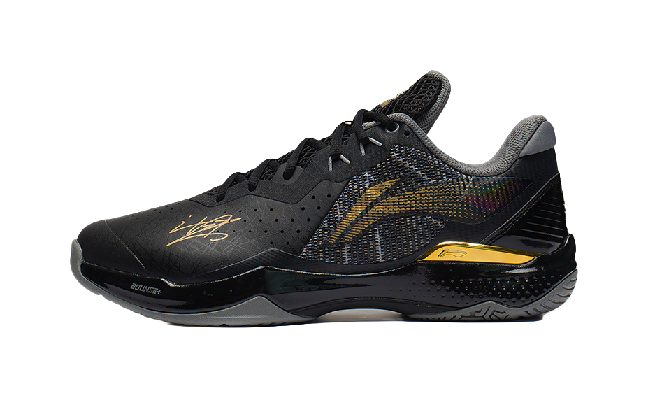 Li-Ning LieTing (Thunder) CL "Black Gold" AYAS034-1 - Chen Long Badminton Shoe Unisex Black