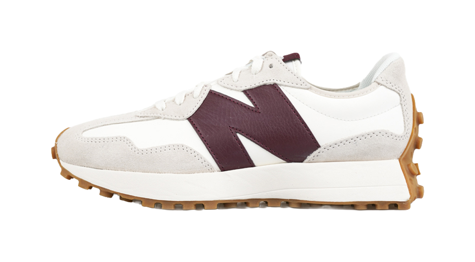 New Balance 327 White Dark Red Womens  VJSNEAKER
