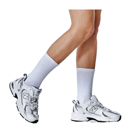 530 New Balance White Metallic Silver  vjsneaker.com