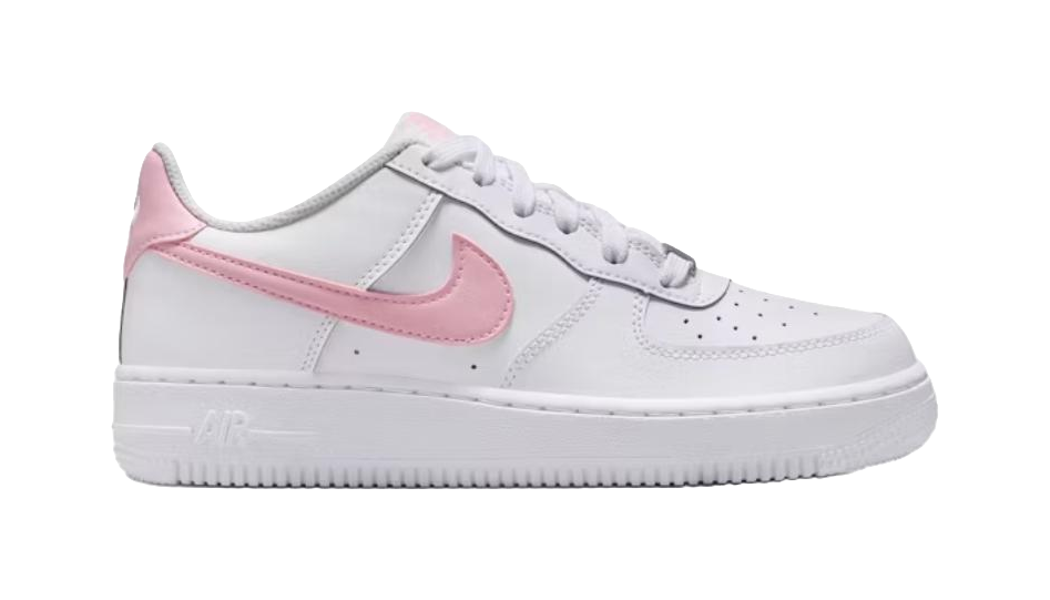 Nike Air Force 1 Abrasion Resistant Low top Kids Skateboarding Shoes White/Soft Pink Teenagers  vjsneaker.com