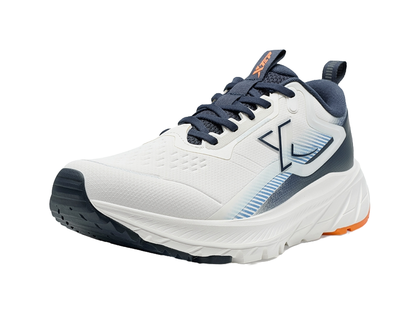 XTEP Comfortably Slip Resistant Coverage Rebound Low top Running Shoes Men's White Blue 