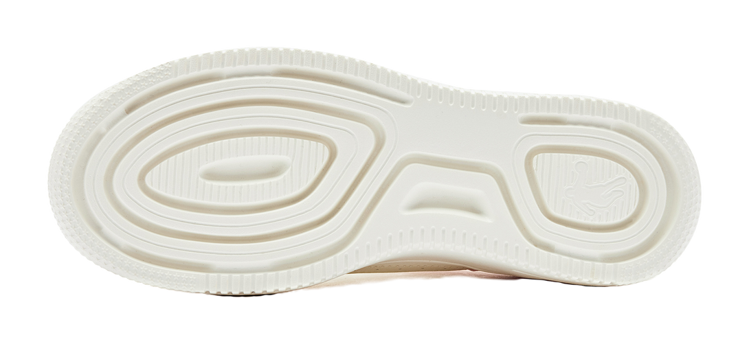 QIAODAN Cashew Flower Coverage Slip Resistant Balance Lightweight Low top Skateboard Shoes Women's Ivory Cloud Pink 