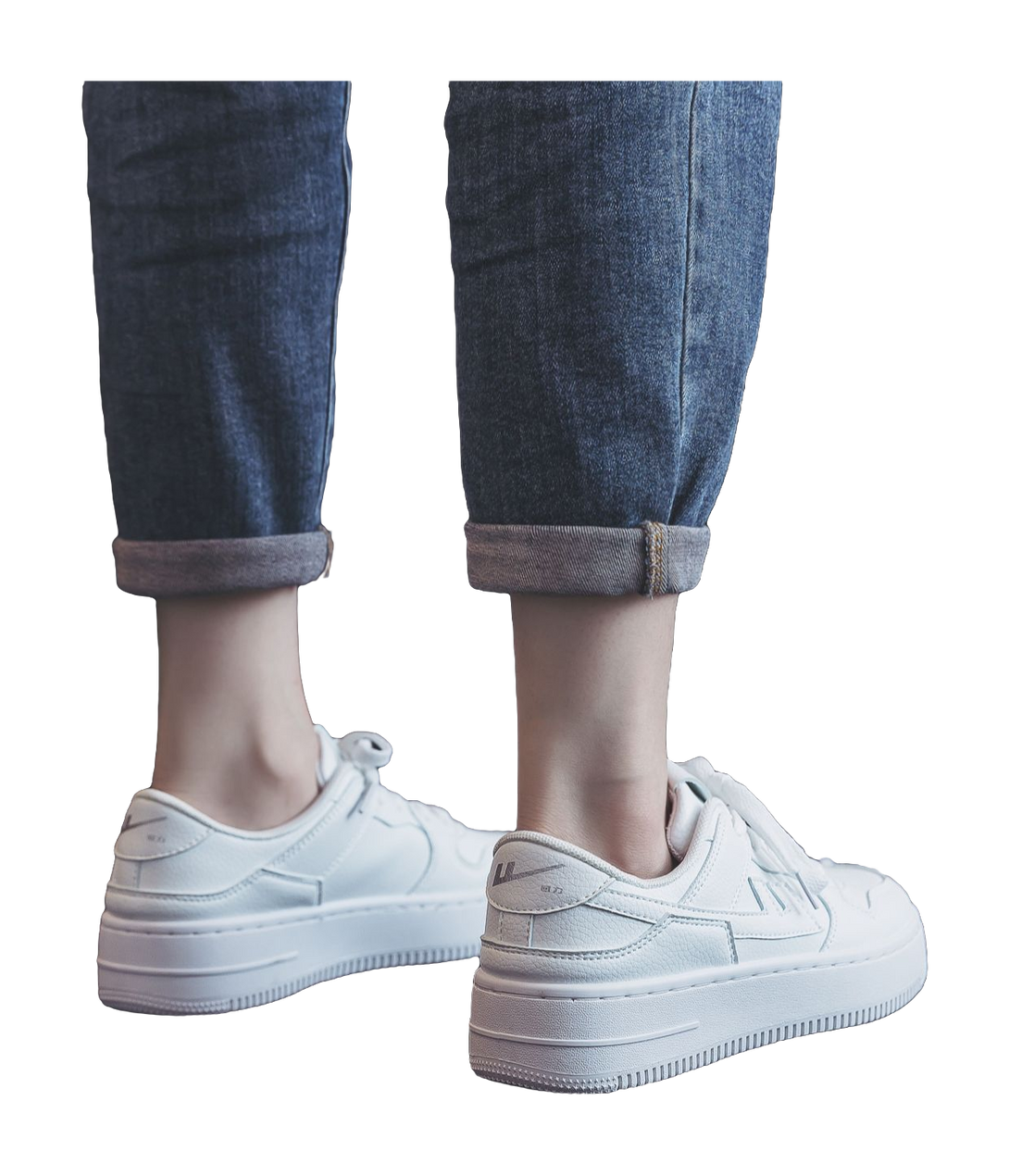 Warrior Abrasion Resistant Lightweight Height Increasing Low top Skateboard Shoes Unisex White 