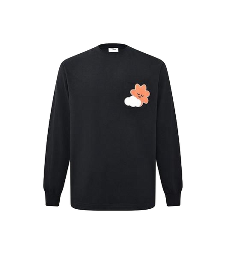 WHOOSIS weather series crochet pocket round neck long sleeve American China-Chic heavy weight casual loose spring autumn winter campus sweater T-shirt for men and women  vjsneaker.com