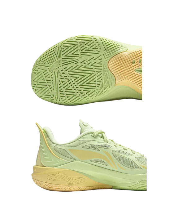 Li Ning YOUNG SONIC 12 Comfortable Cushioning, Wear Resistant Low top Childrens Basketball Shoes Butterfly Pink Green  VJSNEAKER