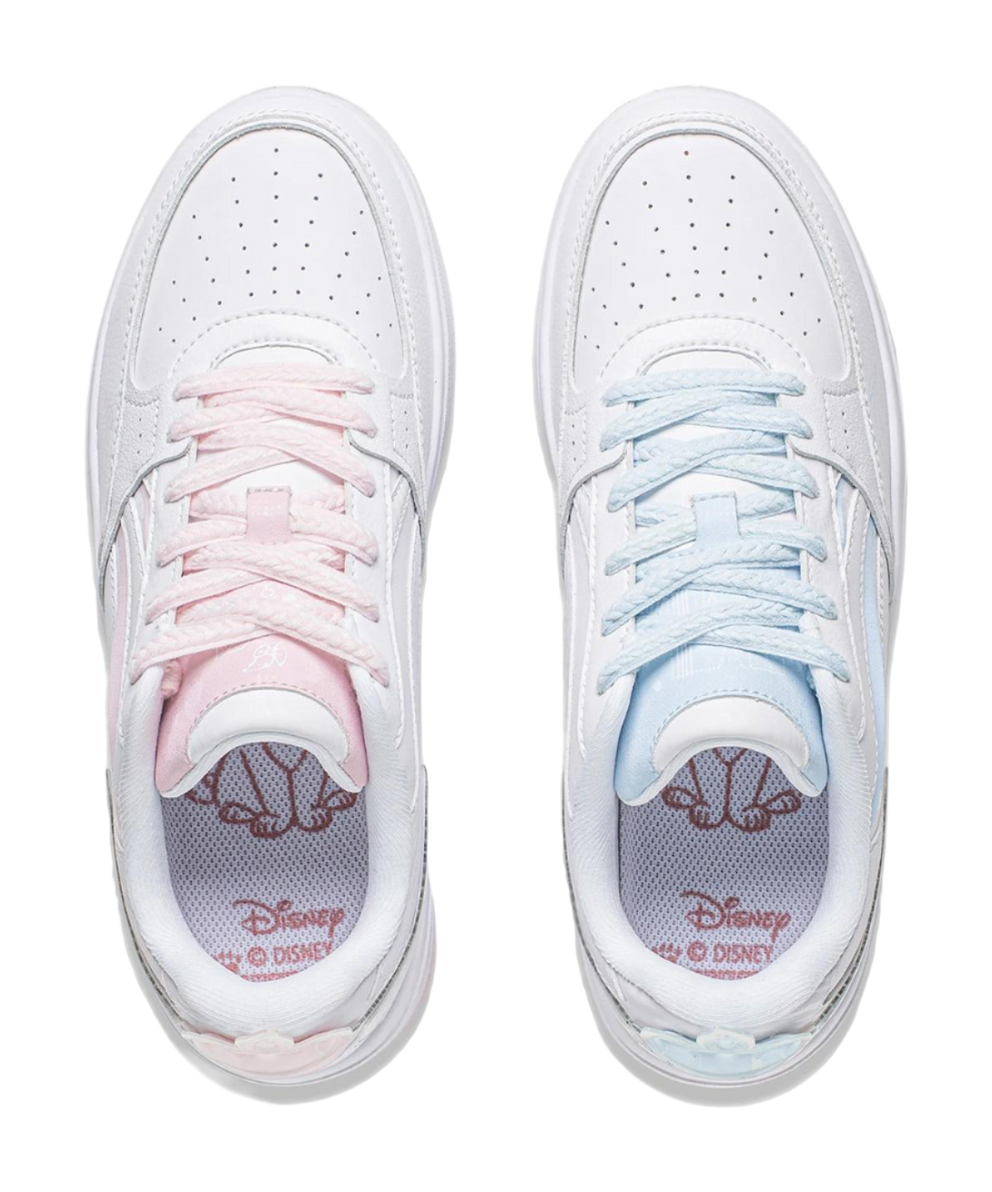 Disney X LINING Cheese Skateboard Shoes Women's Low top White Pink Blue 