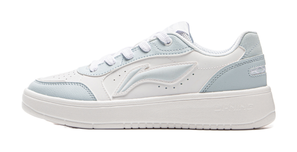 LiNing Yuanbao Pure Anti-Slip And Wear-Resistant Lightweight Low-Top Skateboard Shoes Women's White Blue 