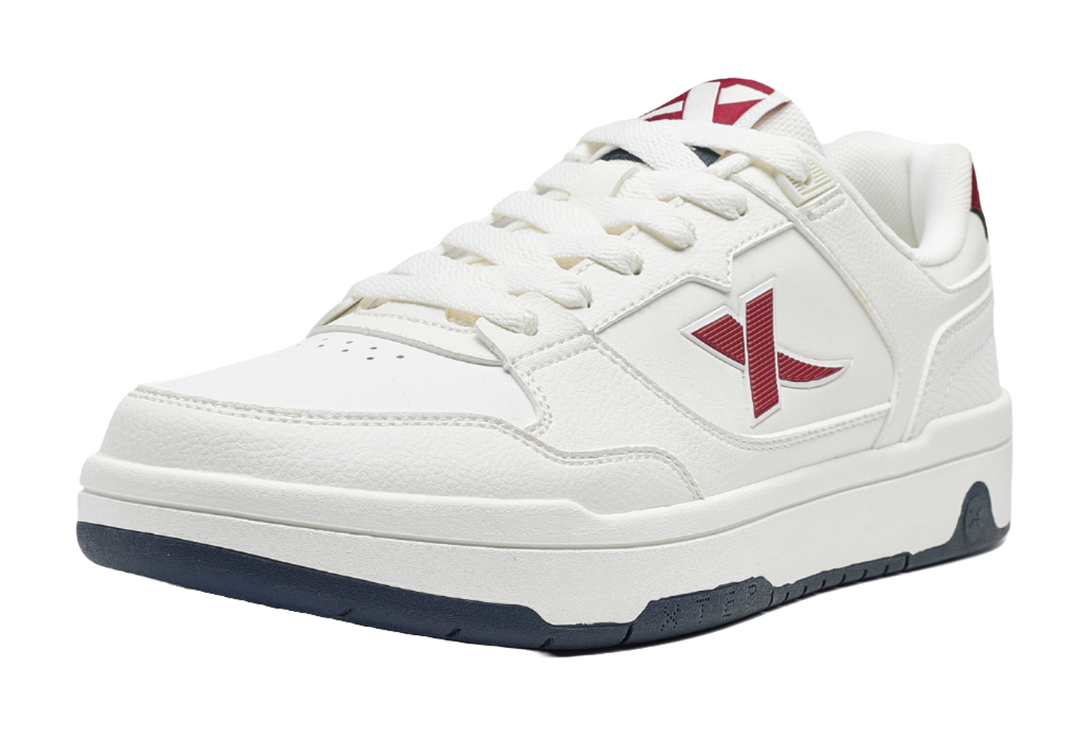 XTEP Clover White 3.0 Air Force 1 Wear resistant And Lightweight Low top Skateboard Shoes Men's White Red 