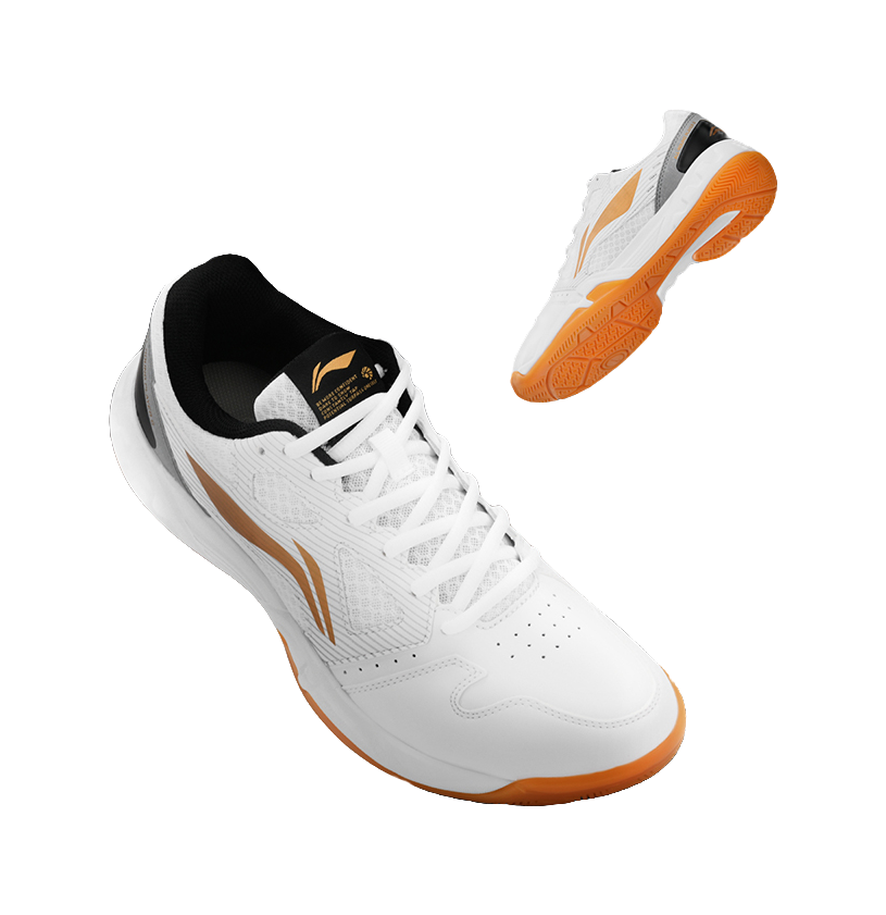 Li-Ning Light Feather Rocket Flash 2.0 "White/Gold" AYTT023-1 - Badminton Shoe Unisex