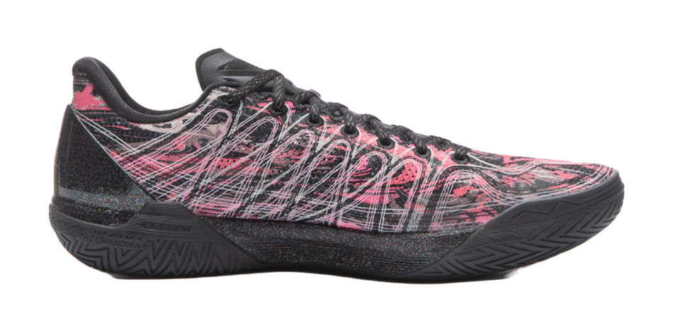 Li Ning Gamma 2 Low top Basketball Shoes Mens Black Pink  vjsneaker.com