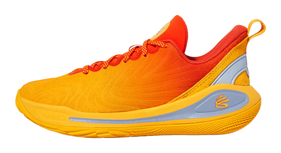 Under Armour Curry 12 Slip Resistant Abrasion Resistant Low top Childrens Basketball Shoes Blue/Yellow Kids  vjsneaker.com