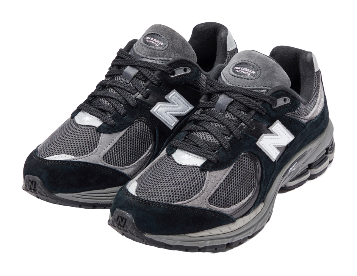 New Balance 2002R Black Dark Grey White  vjsneaker.com