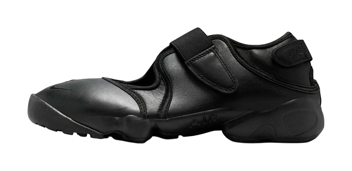 Nike Air Rift Leather Triple Black Womens  vjsneaker.com