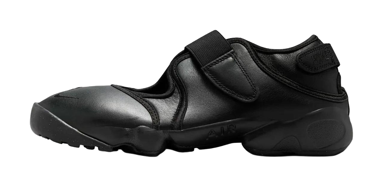 Nike Air Rift Leather Triple Black Womens  vjsneaker.com