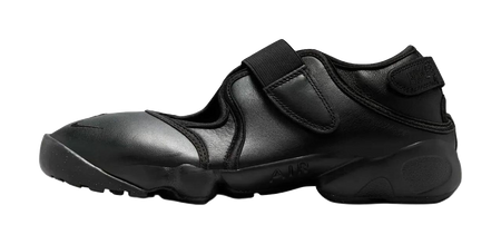 Nike Air Rift Leather Triple Black Womens  vjsneaker.com