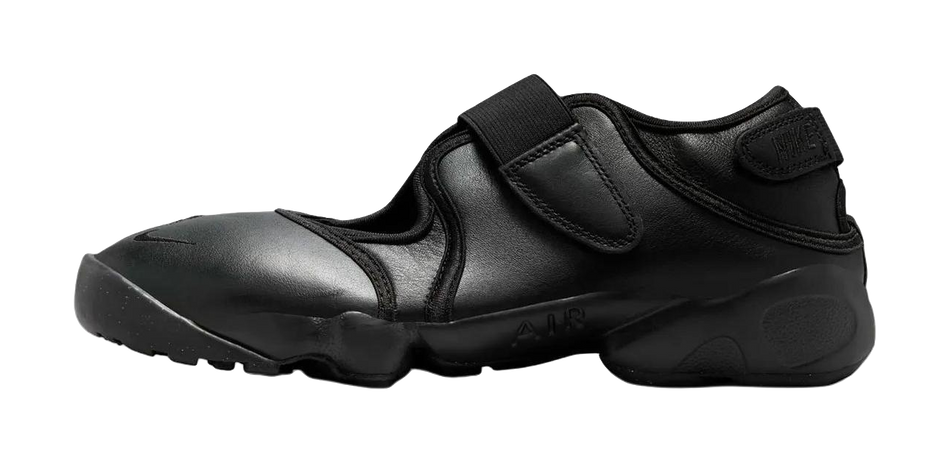 Nike Air Rift Leather Triple Black Womens  vjsneaker.com