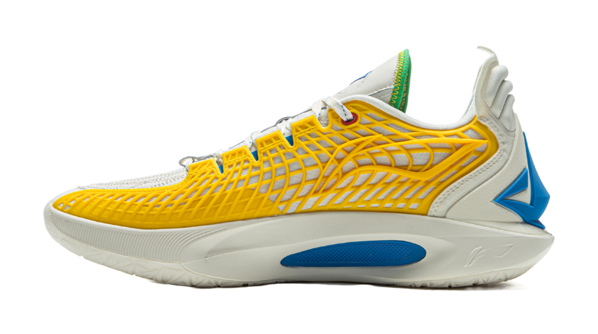 LiNing JB3 Coverage Anti Rollover Low Top Basketball Shoes Mens White Blue Red  VJSNEAKER