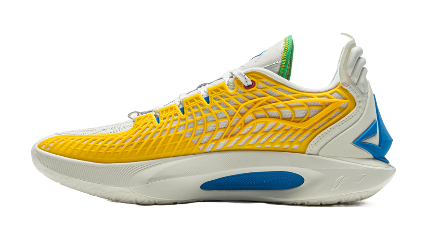 LiNing JB3 Coverage Anti Rollover Low Top Basketball Shoes Mens White Blue Red  VJSNEAKER