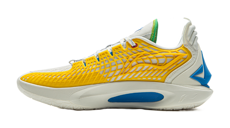 LiNing JB3 Coverage Anti Rollover Low Top Basketball Shoes Mens White Blue Red  VJSNEAKER