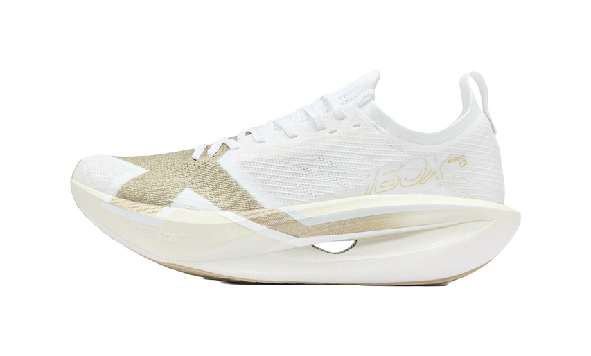 Xtep 160X 8.0 Pro "Glory Moment" 974319110043 - Marathon Racing Shoe Unisex Classic White New Metallic Gold