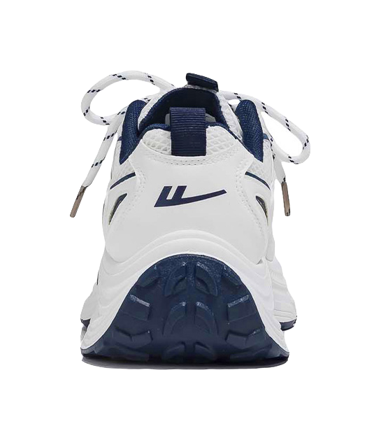 Warrior Cushioning And Breathable Low Top Chunky Sneakers Unisex White Dark Blue  vjsneaker.com