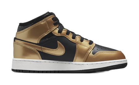 Jordan 1 Mid SE Metallic Gold Black GS  vjsneaker.com