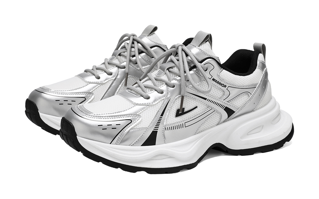 Warrior Abrasion Resistant Lightweight Height Increasing Low top Chunky Sneakers Unisex 