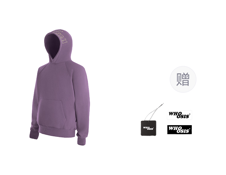 WHOOSIS letter embroidery logo hoodie casual loose China-Chic pullover multicolor plush autumn and winter sweater for men and women  vjsneaker.com