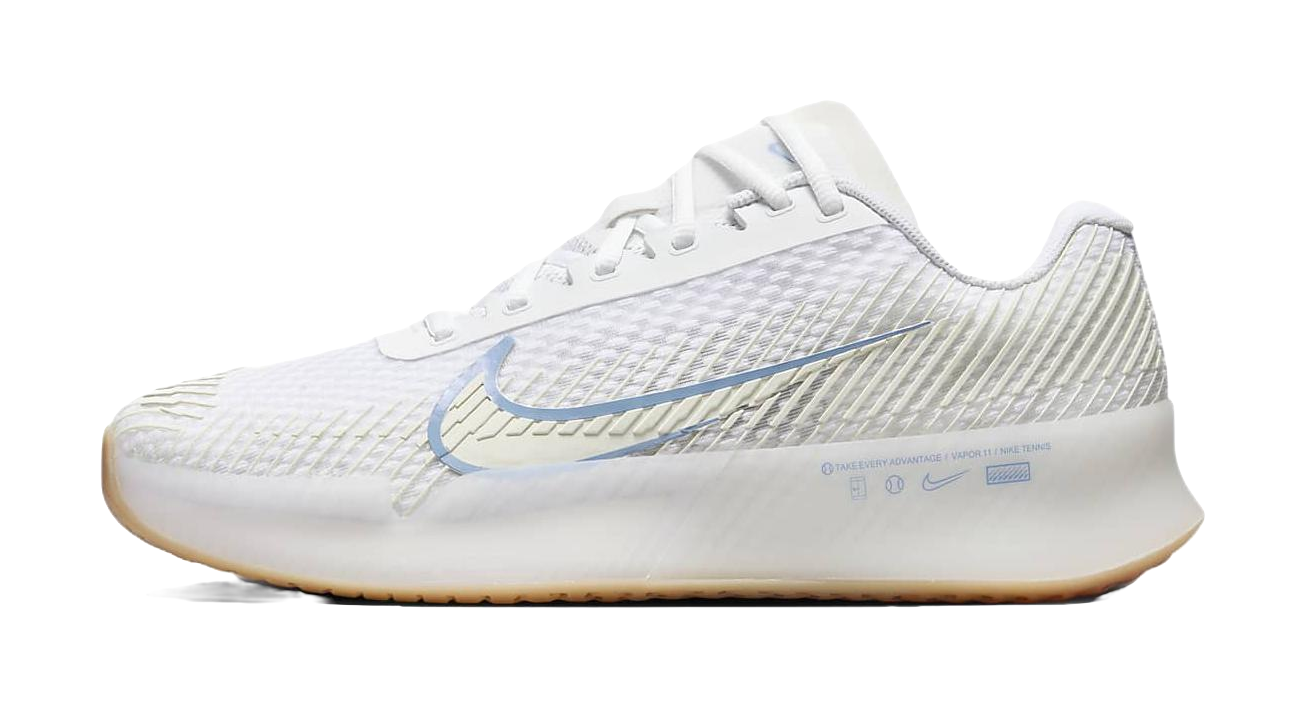 Nike Court Air Zoom Vapor 11 White Light Blue Womens  vjsneaker.com