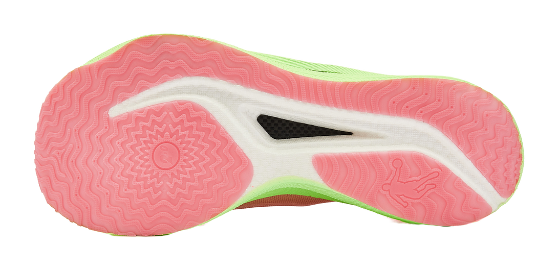 QIAODAN Strong Winds 2.0 PRO Running Shoes Men's Low top Honeydew Pink Gull Cyan 