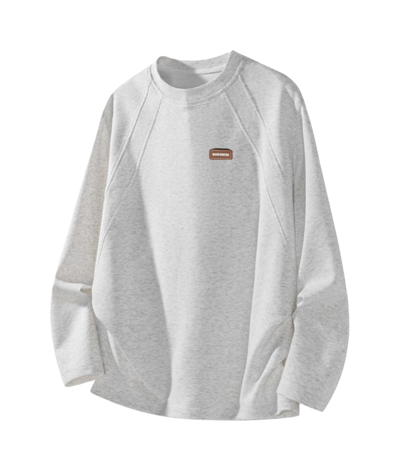 Warrior Power Simple Design Sense Autumn and Winter Plush Shoulder Hoodie Loose Inner Bottom Shirt Casual Fashion Trend Versatile Long Sleeve T-shirt Unisex  vjsneaker.com