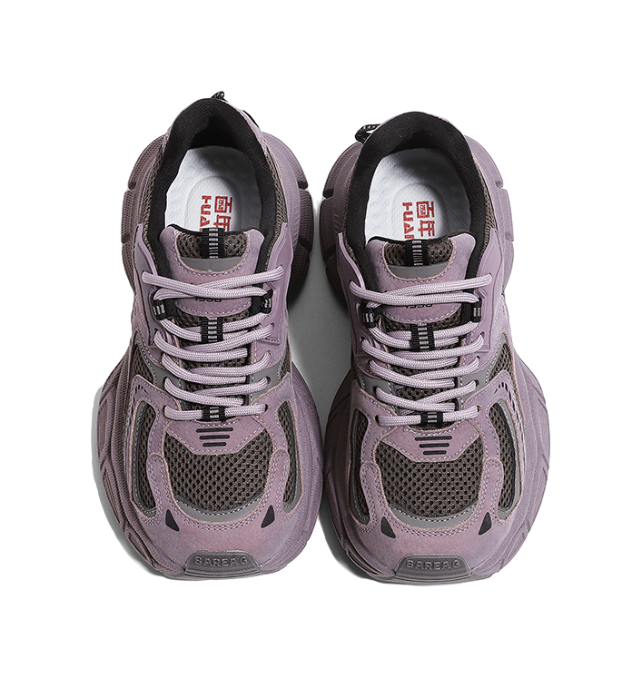 HUANQIU Shock Absorbers Slip Resistant Abrasion Resistant Breathable Chunky Sneakers Women's 