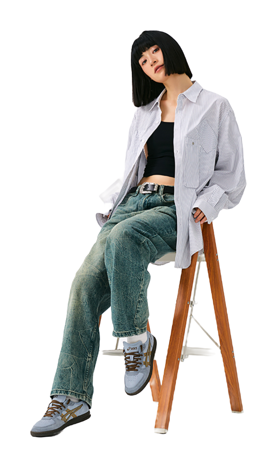 ASICS SKYHAND OG Breathable Skateboard Shoes Unisex Blue  vjsneaker.com