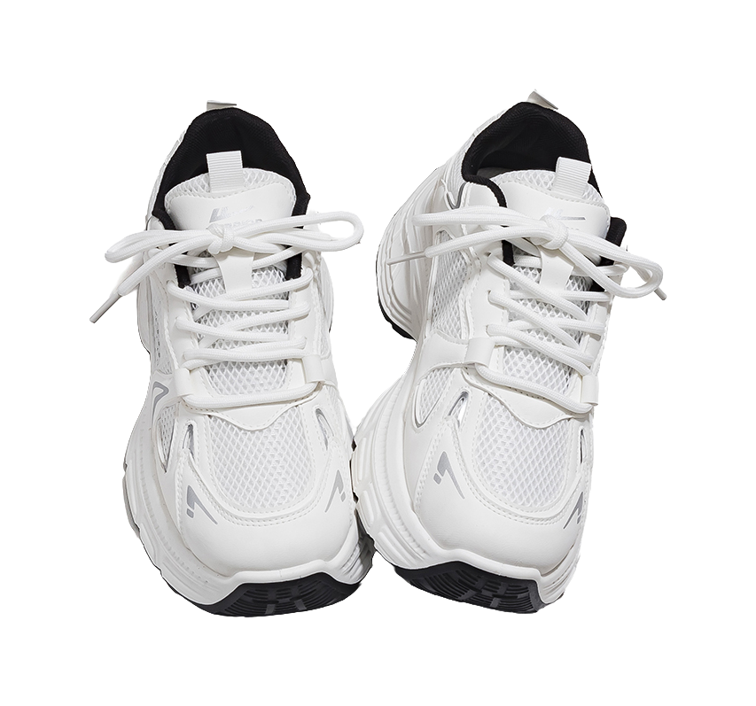 Warrior Low top Chunky Sneakers Women's White Silver 