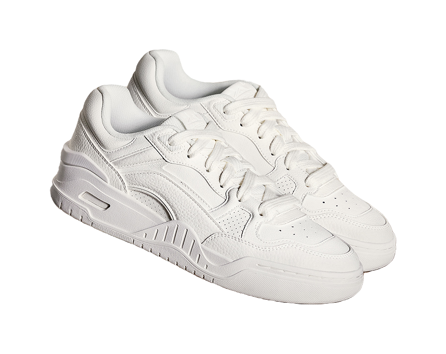 LiNing Moon White 2.0 Anti Slip Wear Resistant Breathable Height Increasing Low Top Skateboard Shoes Women's Ecru 