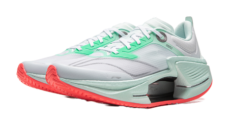 Li Ning Shadow 3 Essential Cushioning Abrasion Resistant Low top Casual Running Shoes Mens White Green  VJsneaker