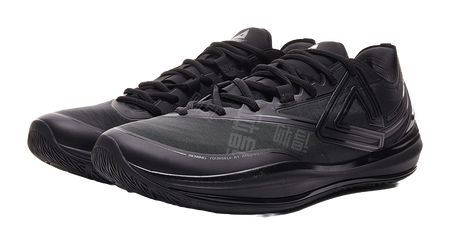 PEAK Lightness 3.0 Cushioning Slip Resistant Low Top Basketball Shoes Mens All Black  VJSNEAKER