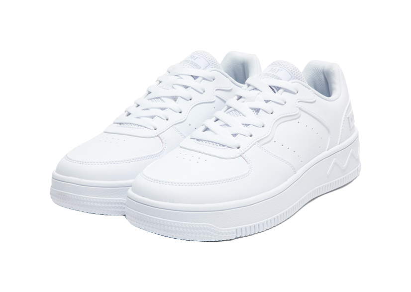 361° Air Force One Slip Resistant Abrasion Resistant Low top Skateboard Shoes Men's White Gray 
