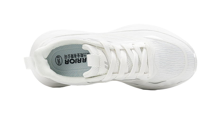 Warrior Cushioning, Slip Resistant, And Abrasion Resistant Low Top Casual Running Shoes Women's White Gray 