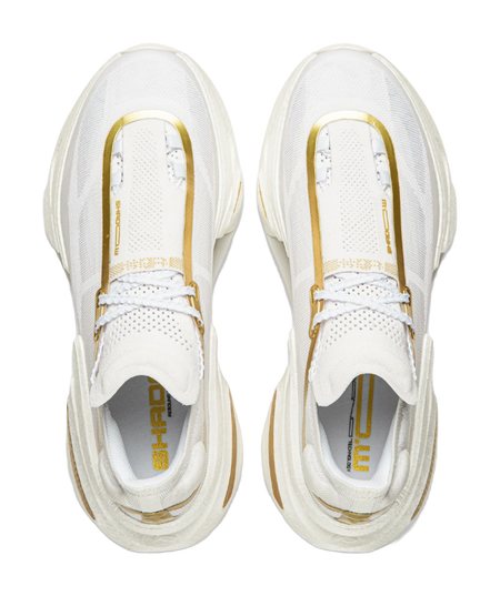 Li Ning Shadow 3.0 Cushioning Rebound Low top Running Shoes Unisex White Gold  VJsneaker