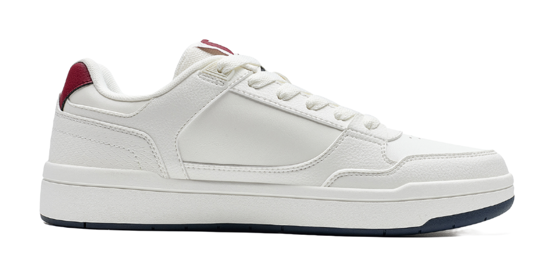 XTEP Clover White 3.0 Air Force 1 Wear resistant And Lightweight Low top Skateboard Shoes Men's White Red 