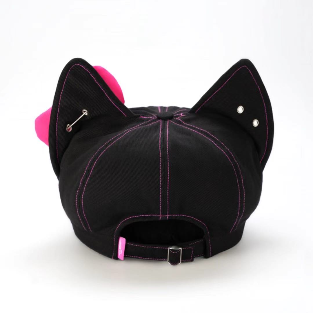 METASWEETY Original Cat Ear Heart Newsboy Cap (New Style) - aespa Ningning Same Style--Kitty Pink  VJSNEAKER