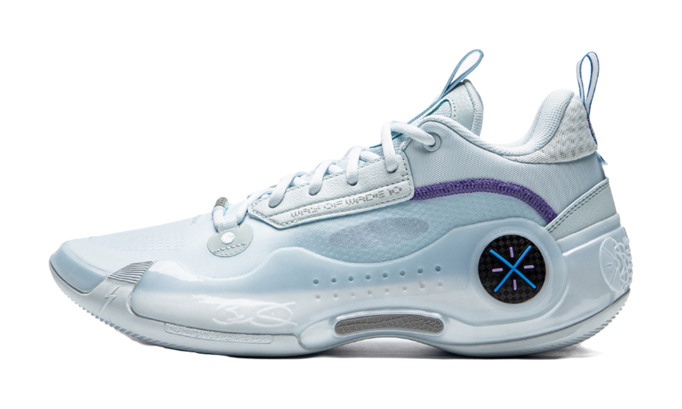 LiNing WOW 10 Way Of Wade 10 Slip Resistant Abrasion Resistant Low top Basketball Shoes Mens Light Blue  VJSNEAKER