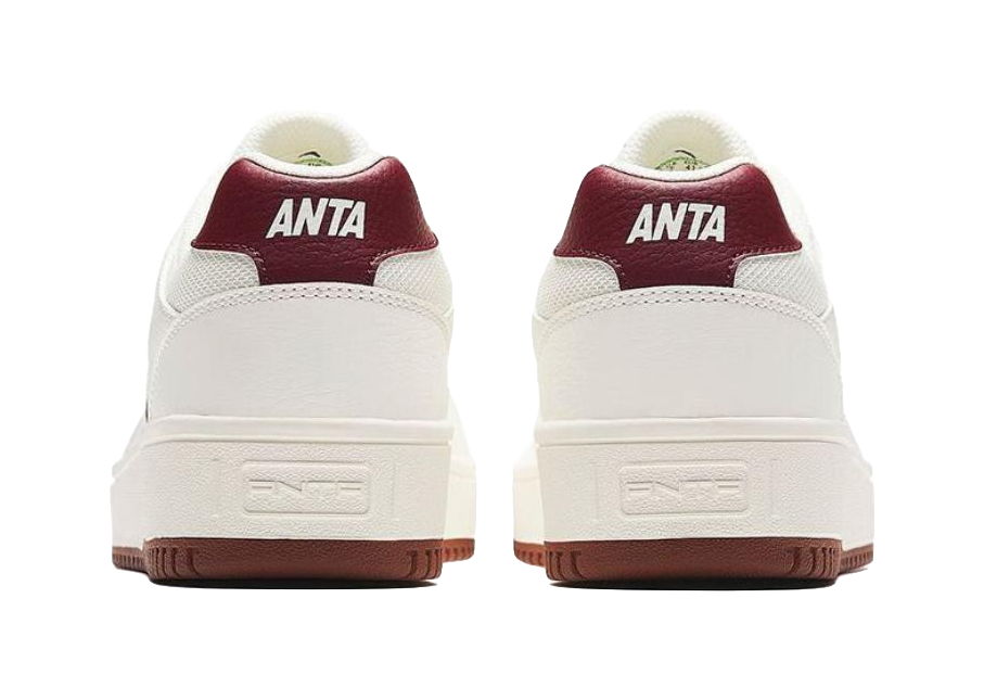 Anta Original Year Abrasion Resistant Height Increasing Low top Skateboard Shoes Men's Red White 