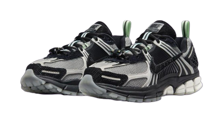 Nike Vomero 5 Abrasion Resistant Low top Kids Running Shoes Black White Green Kids  vjsneaker.com