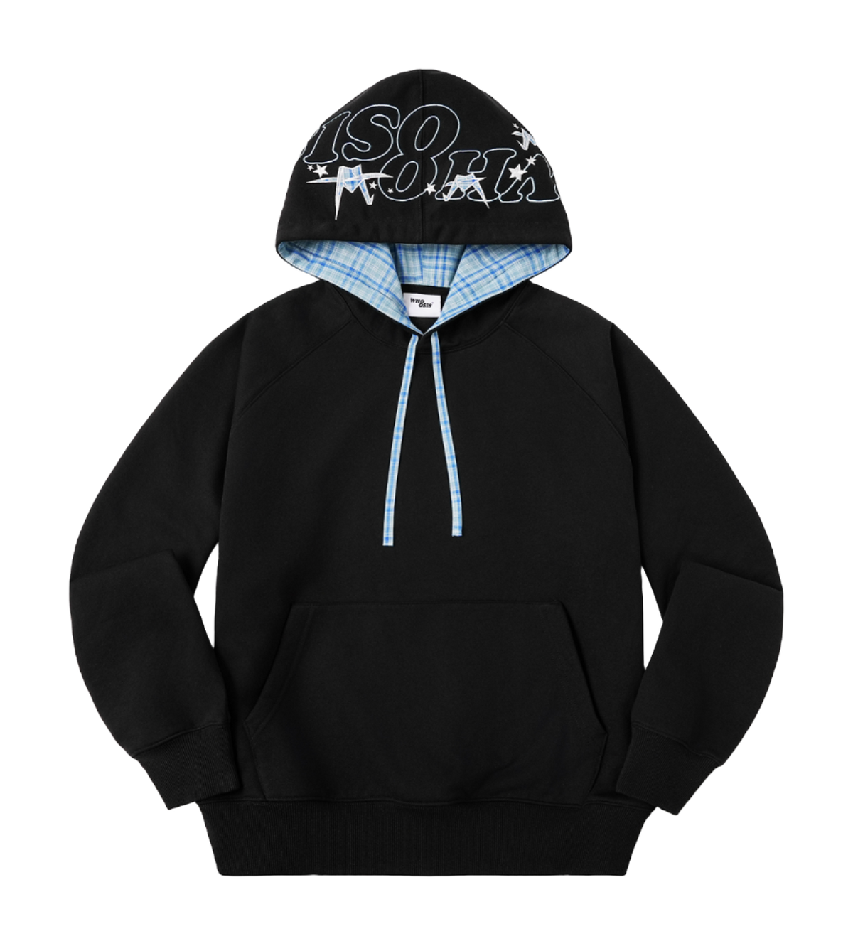 WHOOSIS Thousand Paper Crane Splicing Grid Casual Loose Plush Versatile Campus Hoodie Hoodie Sweatshirt Unisex  vjsneaker.com