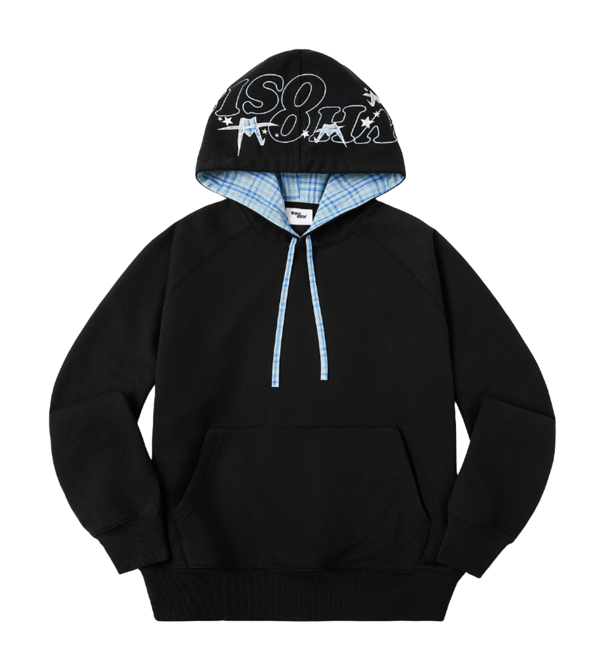 WHOOSIS Thousand Paper Crane Splicing Grid Casual Loose Plush Versatile Campus Hoodie Hoodie Sweatshirt Unisex  vjsneaker.com