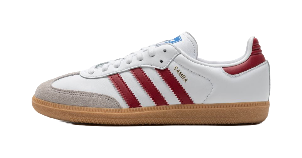 Adidas Samba Og White Burgundy Gum  vjsneaker.com